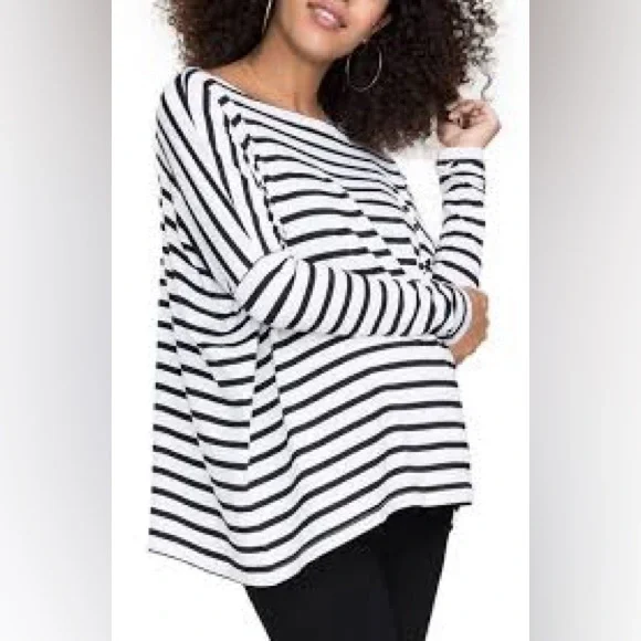 Hatch long sleeve stripe tee size 0 - Picture 1 of 4